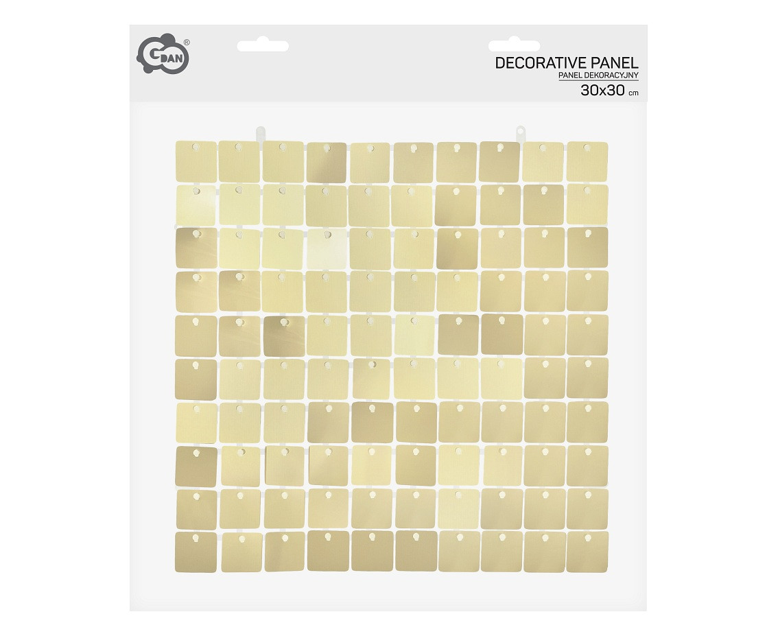 Decorative  panel rose gold, transparent background, 30x30 cm / 100 squares